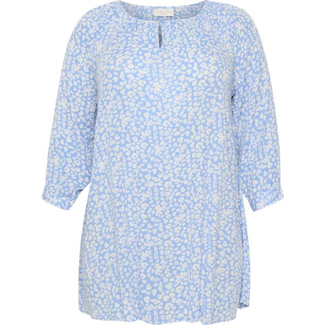 Kaffe Curve Kcami Tunic 3/4 Printed Dam Tunikor Stl. 44 - Från Magasin - Vista Blue / Chalk Flower (44)