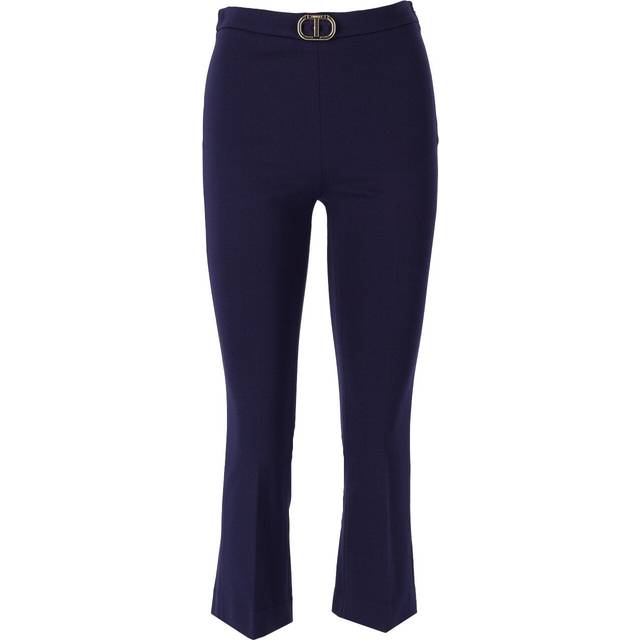 Twinset Cropped Trompetbukser Dame - Blå