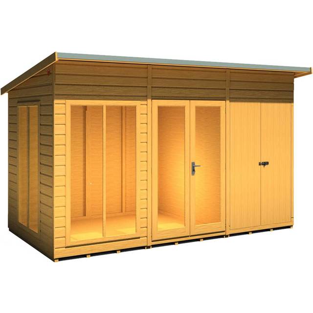 Shire Lela Summerhouse 12x6 - Honey Brown