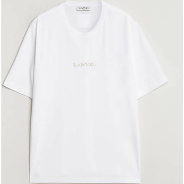 Lanvin, T-Shirts, male, White, XL, Bouclé T-shirt