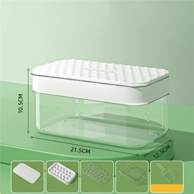 (White) Ice Mould Quick Demould Ice Cube Tray Party Bar Kitchen Freezer Cooling Drink
