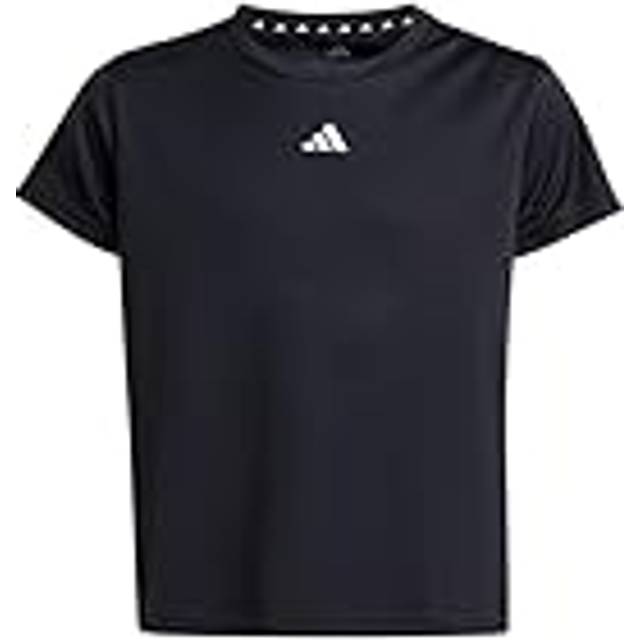 adidas Junior Girls Train Essentials T-Shirt - Black/White, Black/White, Size 14-15 Years - 14-15 YEARS