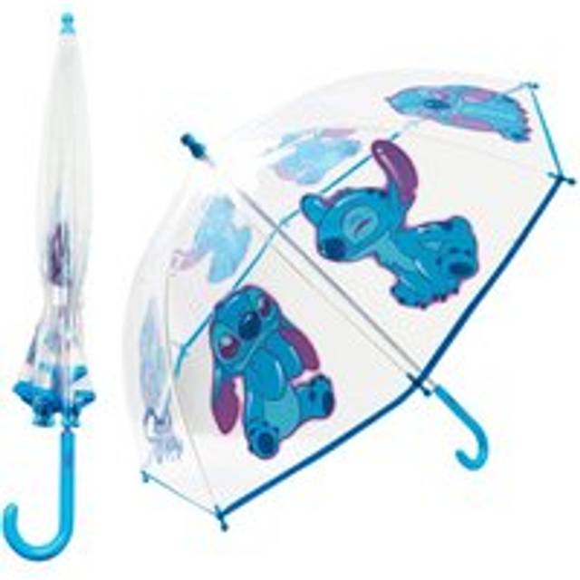 Disney Girls Stitch Umbrella Transparent Quality Print Outdoors Accessory