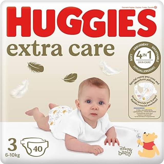 Huggies Extra Care Size 3 engångsblöjor 6-10 kg 40 st.