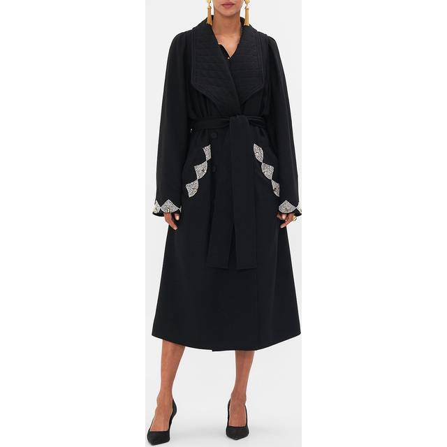Quilted Collar Wool Coat with Vest Detail Magic in the Manuscripts, XS/S