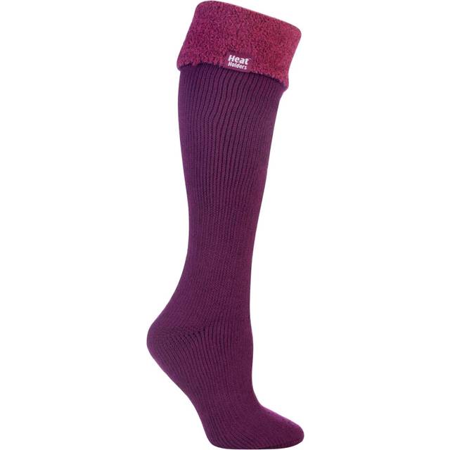 Heat Holders Womens - Ladies Thermal Wellington Boot Socks in 7 colours - Fuchsia Nylon - Size UK 4-6.5