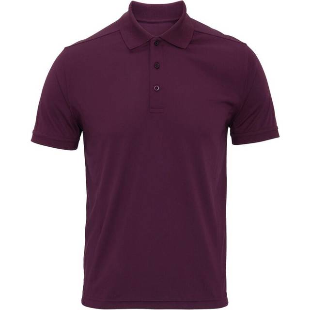 (XXL, Aubergine) Premier Mens Coolchecker Pique Polo Shirt
