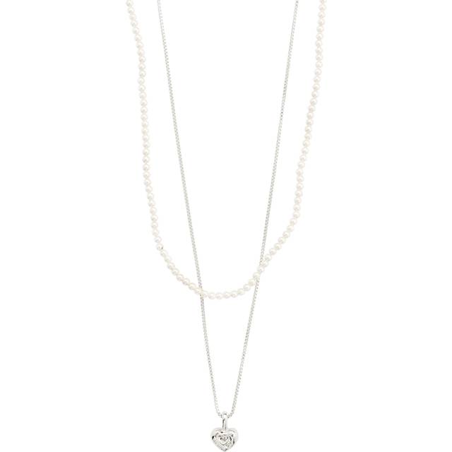 Pilgrim - Arlet halsband 2-i-1 set, silverpläterat - Silver
