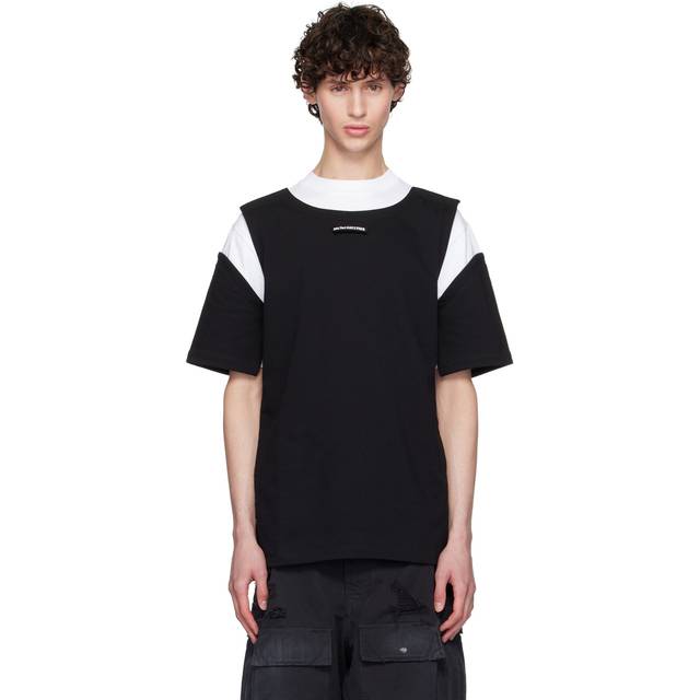 Jean Paul Gaultier Black & White 'The Petit Grand' T-Shirt - 0100-WHITE/BLACK - S