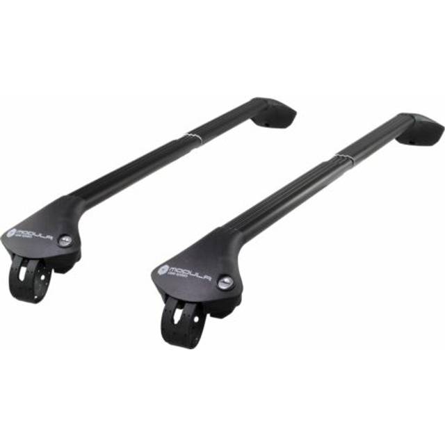 Roof Bars for Volkswagen Caddy Maxi Van Mk.4 2015 - 2020 (Open Roof Rails) | Modula Oval Aluminium Black Car Roof Rack