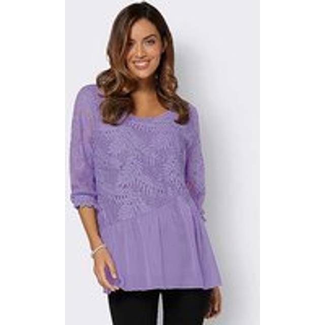 Witt Lace Chiffon Jersey Blouse - Lavender