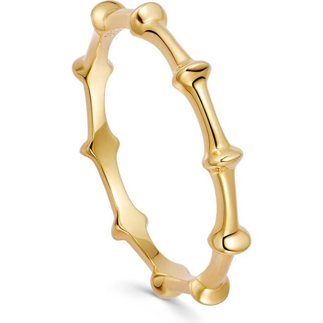 Astley Clarke Womens Yellow Gold Vermeil Luna Light 18ct Gold-plated Sterling-silver Ring O - YELLOW GOLD VERMEIL