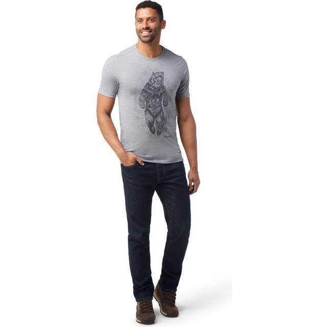 Smartwool Always Explore Slim Fit T-shirt för män - Grå, kortärmad löpartröja i storlek S