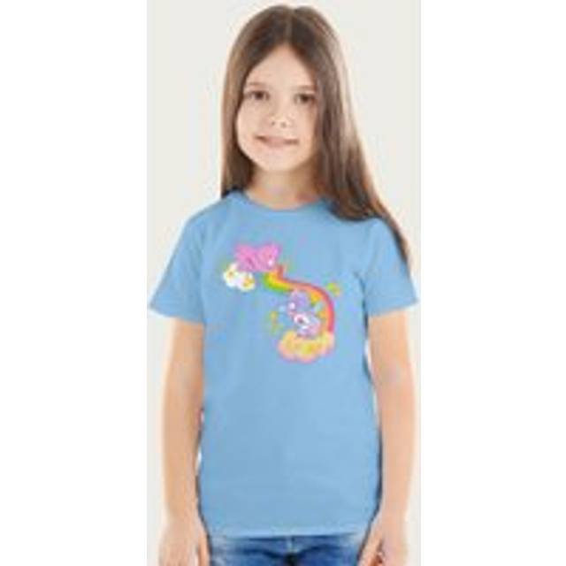 Best Friend And Cheer Bear Text Care Bears T-Shirt - Light Blue - 9-11 Years