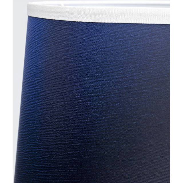 KARE Two Face bordslampa, blå, textil, porslin, 65 cm
