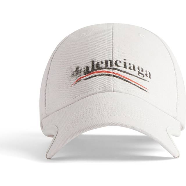 Balenciaga Political Stencil Cap - White - Unisex - - Cotton