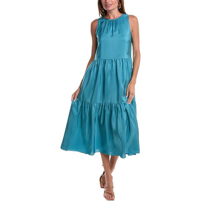EILEEN FISHER Round Neck Tiered Dress