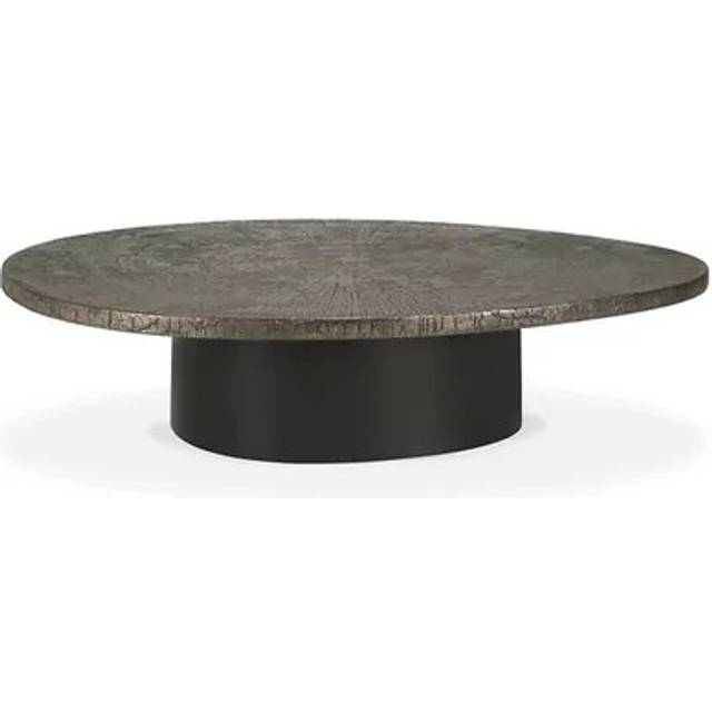 Ethnicraft - Slice Coffee Table - Minerals - Whisky - Oval 138 x 123 x 33 - Soffbord - Svart - Metall