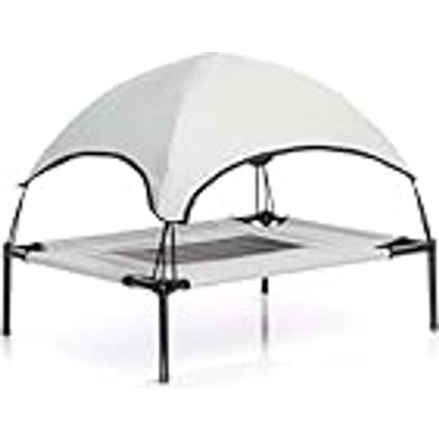 Portable Outdoor Relax Pet Bed Canopy Dog Bed L Grey