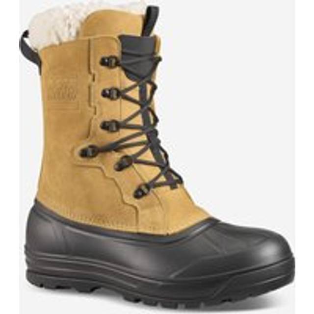 Leather Warm Waterproof Snow Boots - Sh900 Lace-up - Men’s - Ochre Yellow/-