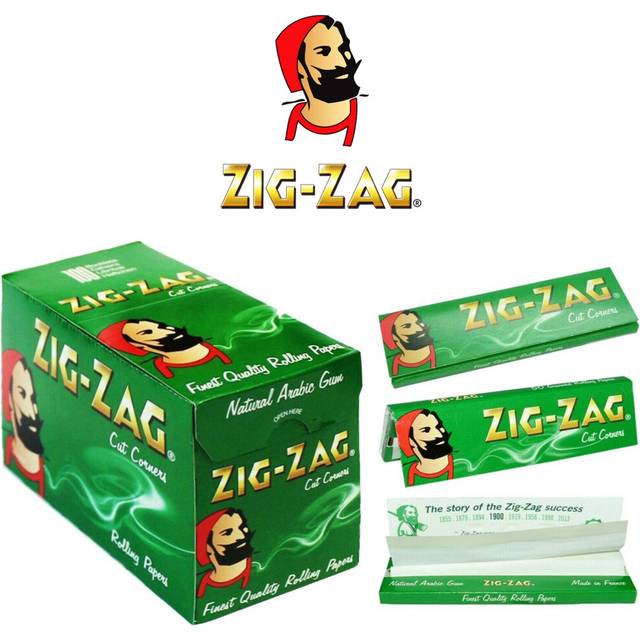 1200x ZIG ZAG GREEN Rizla Cut Corners ROLLING Papers Tobacco Filter UK