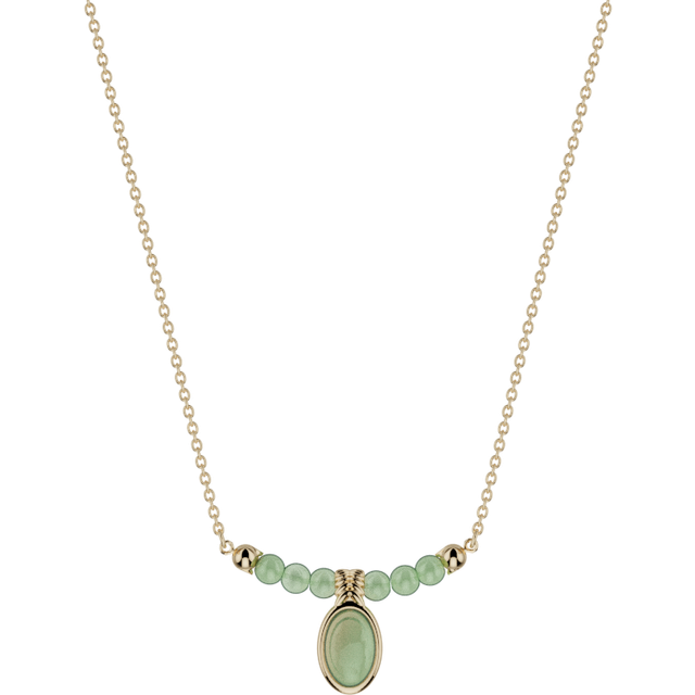 Collier Solitaire Jade, Les Intemporels - Doree - 045 / 40_-_45_cm