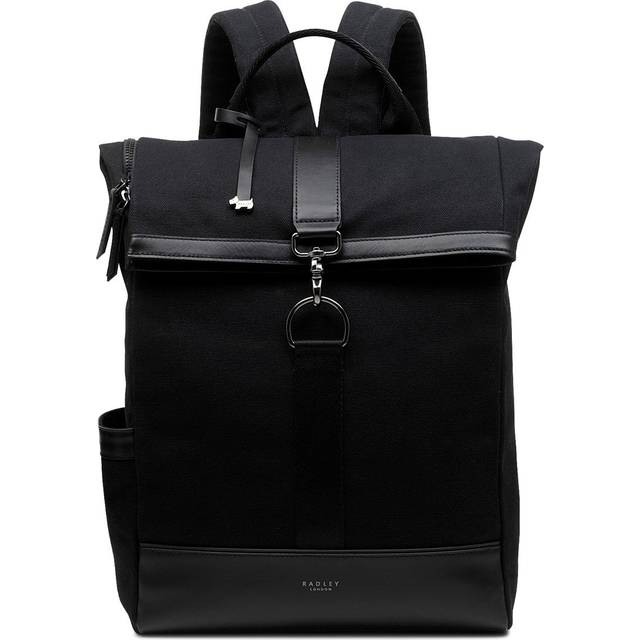 Radley London Women's Canvas Men's Redchurch Street Large Flapover Backpack - Black Large