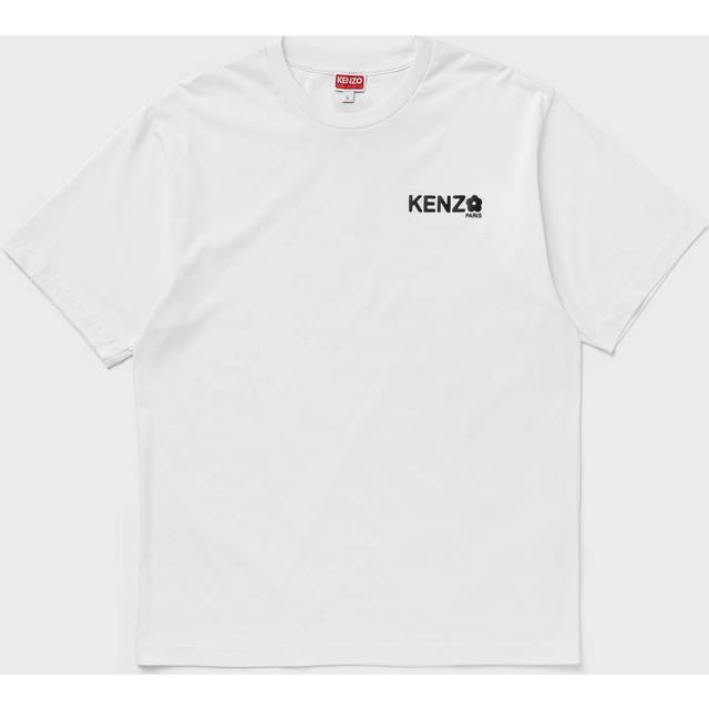 Men's KENZO Boke Flower 2.0 Mens T Shirts Crew Neck Short Sleeve Casual Cotton Tops - White - Size: 40/Regular