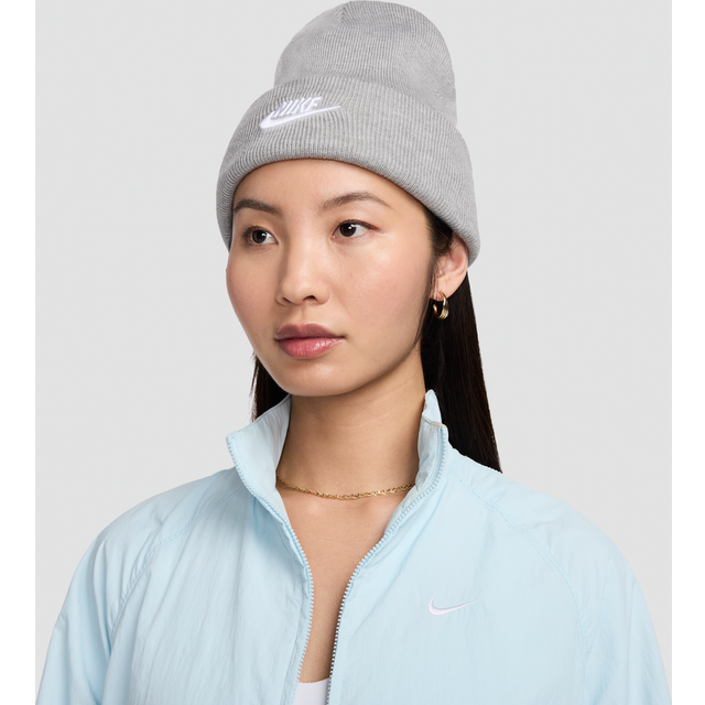 Nike Peak Beanie Hat, Grey - One Size