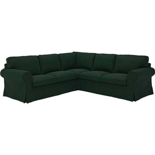 EKTORP hörnsoffa, 4-sits, Tallmyra mörkgrön