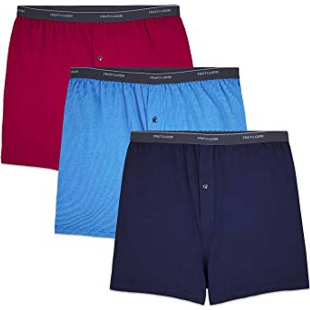 Fruit of the Loom mens Big and Tall Tag-free Underwear & Undershirts Boxer Shorts  Big Man - Knit Boxer 3 Pack  XX-Large US