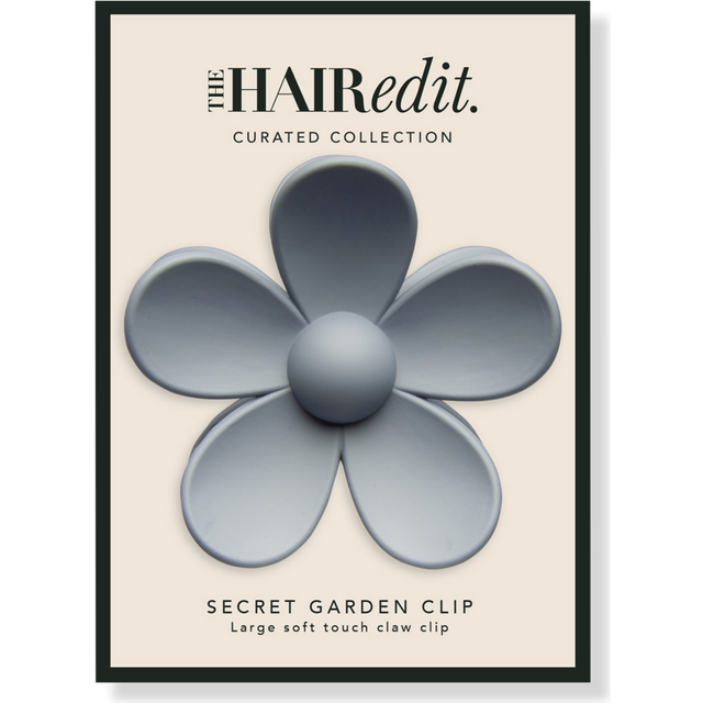 Secret Garden Clip - Large Flower Claw Clip in Slate Blue