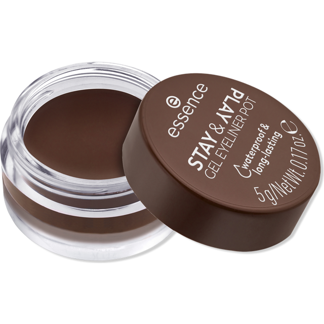 essence | Stay & Play Gel Eyeliner Pot | Waterproof, Long Lasting, Highly Pigmented | Vegan & Cruelty Free 02 | Brown