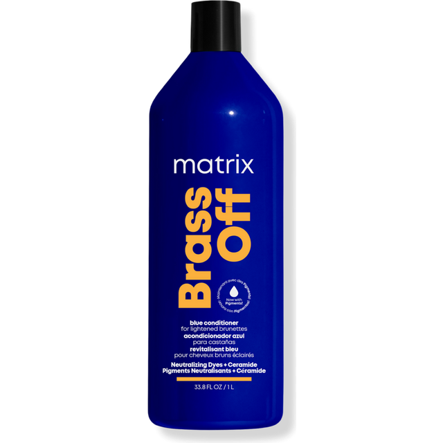 Matrix Brass Off Blue Conditioner  Removes Brassy Orange Undertones  Color Depositing  Toning  Pigmented Conditioner For Lig