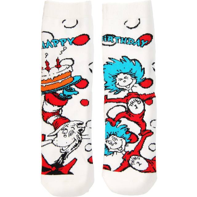 The Cat in the Hat Birthday Kids Crew Socks - Red&#47;Blue&#47;White (One-Size)