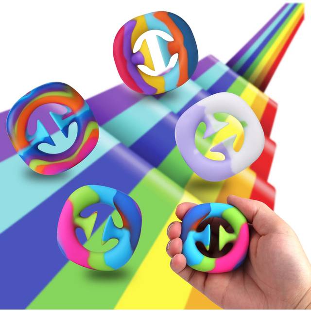 4 Pack Stress Relief Snapper Fidget Toy Hand Grip Squeeze Grab Snap Sensory Toys  Party Popper Noise Maker Gift  Stress Relief Desk Office G