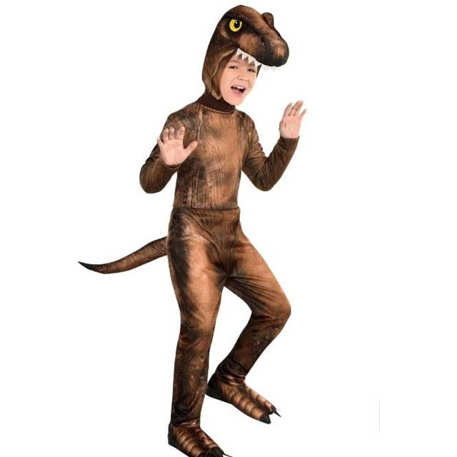 Boy's Toddler Jurassic T-Rex Jumpsuit Costume | Dinosaur Costumes - Brown&#47;White (3T/4T)