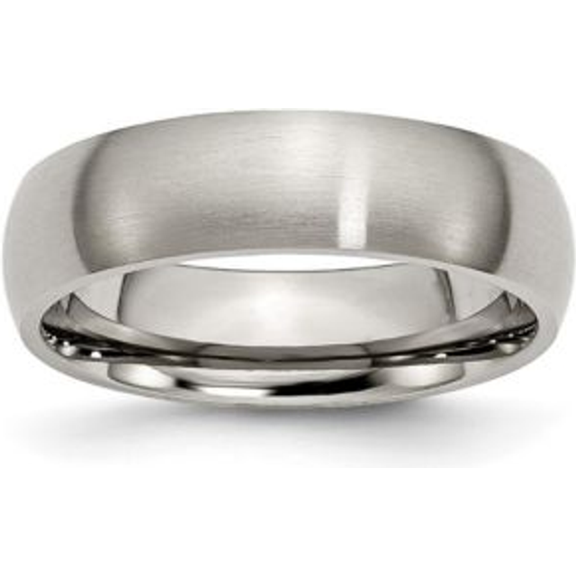 Chisel TB25-15 6 mm Titanium Brushed Band, Size 15 - Silver
