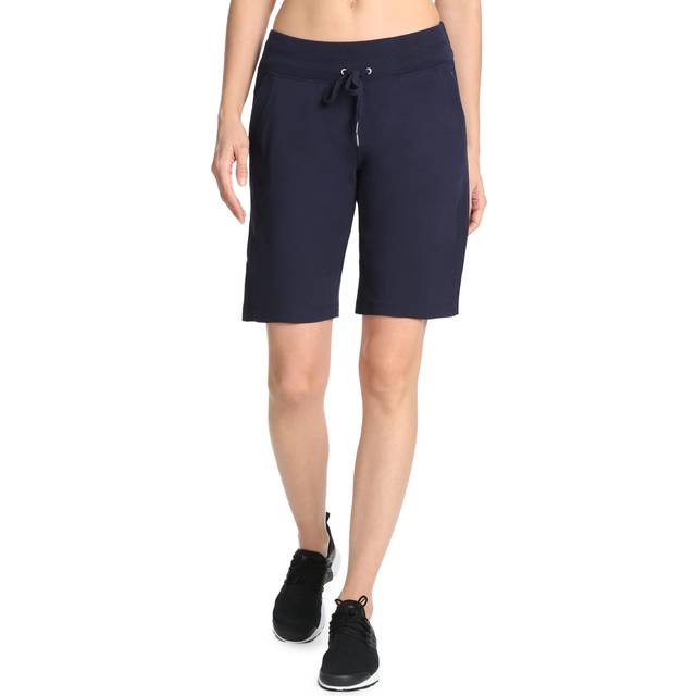 Danskin Women's Plus Size Essential Bermuda Short  Midnight Navy  1X