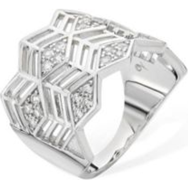 Lucy Quartermaine Silver Art Deco Full Triangle Ring ADR9L Q