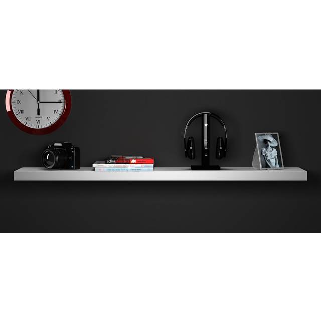 3 Floating Shelf Set - White (4cm H x 120cm W x 23.5cm D)
