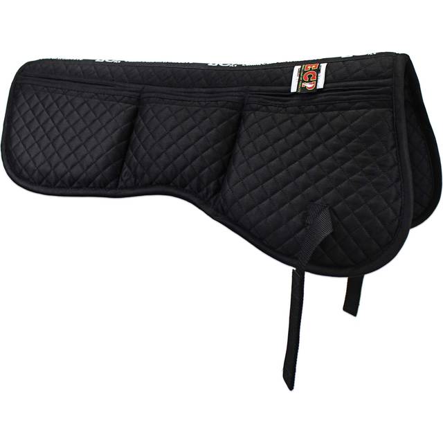 ECP Equine Comfort Products All Purpose Diamond Quilted Poly Cotton English Half Saddle Pad with Therapeutic Contoured Correction Support Pockets  18