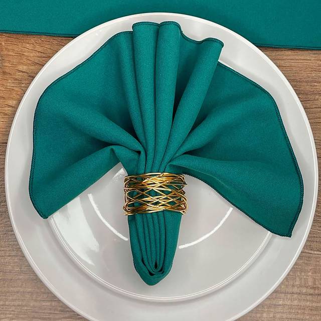 Plain Napkins Pack of 4 - Jade Green / 38cm