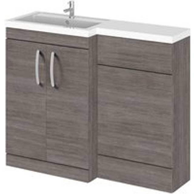 Furniture Combination Vanity Basin and WC Unit Left Hand - 1100mm x 390mm - Anthracite