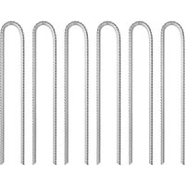 vidaXL Tältpinnar 6 st U-formade 37 cm Ø10 mm galvaniserat stål
