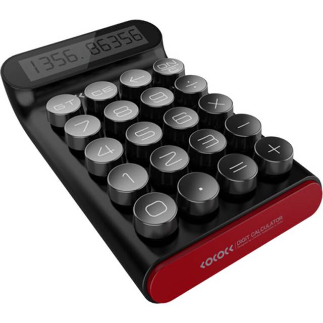 moresk-Portable 20 Keys Digital Calculator for Student Office, Black