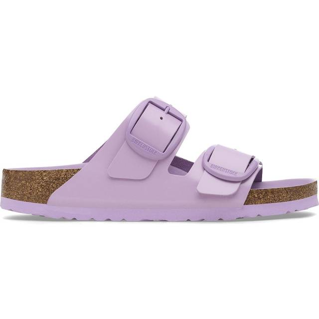 Women's mules Birkenstock Arizona Big Buckle Natural Leather Patent - Violet - 41 Narrow