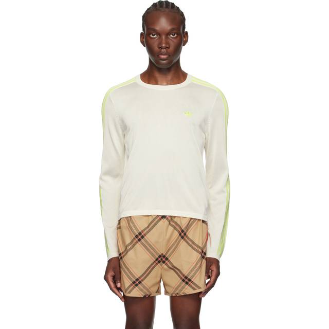Wales Bonner Off-White Knit Long Sleeve T-Shirt - chalk/frozen yellow - S