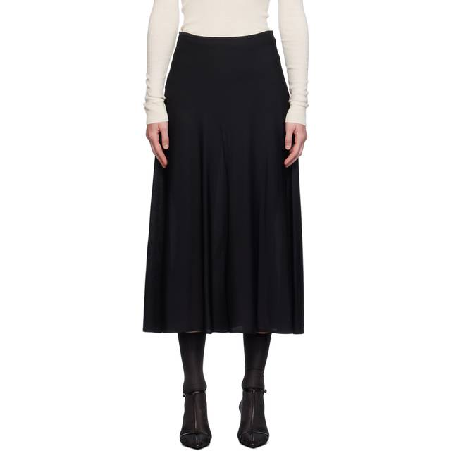 Jil Sander Flared Midi Skirt - Black   - 34 DE/DK