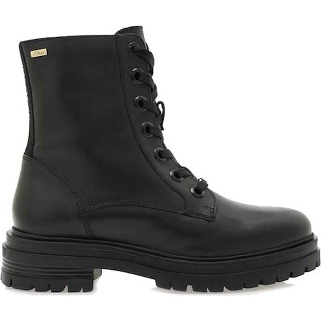 s.Oliver, Lace-up Boots, female, Black, 3 UK, black casual closed booties